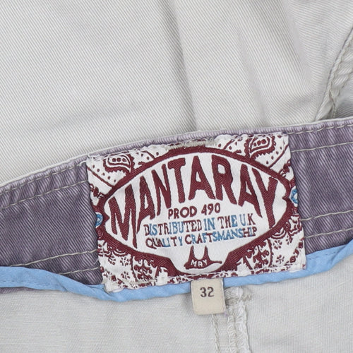 Mantaray Men's Beige Cargo Shorts Size 32 Regular Fit Casual