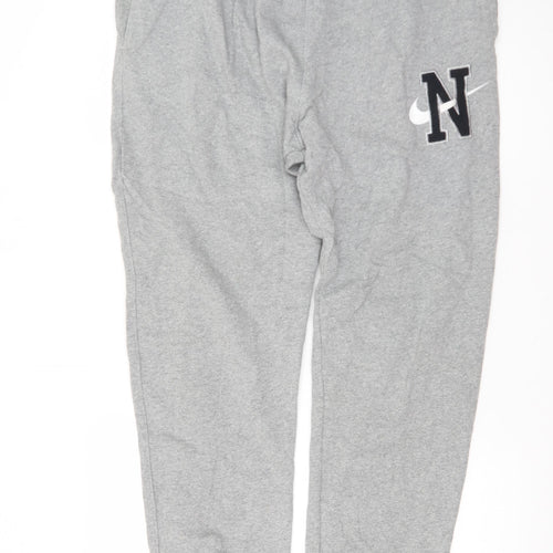 Nike Men's Grey Jogger Sweatpants L Logo Sportswear