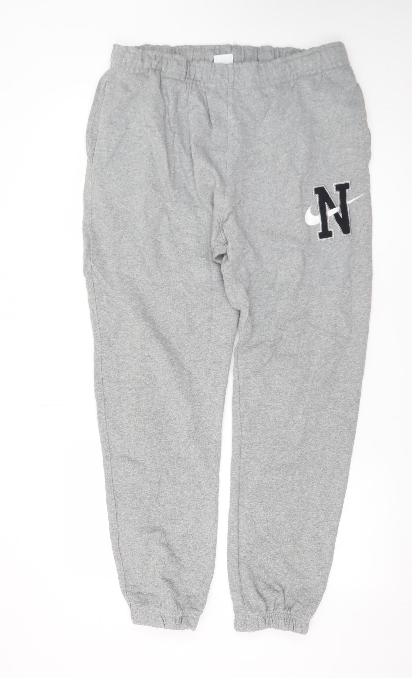 Nike Men's Grey Jogger Sweatpants L Logo Sportswear