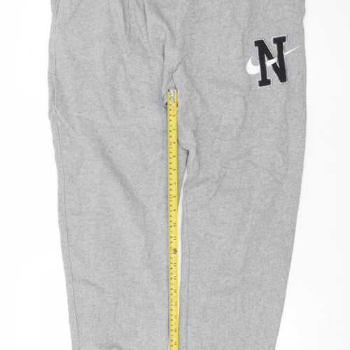Nike Men's Grey Jogger Sweatpants L Logo Sportswear