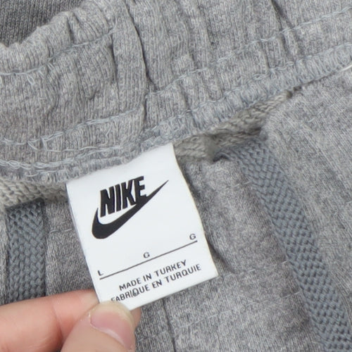 Nike Men's Grey Jogger Sweatpants L Logo Sportswear