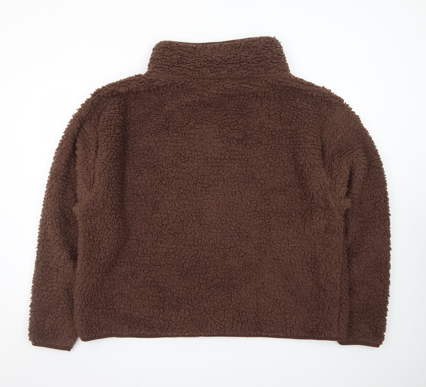 Online Home Shop Women's Brown Fleece Zip Jacket Size L