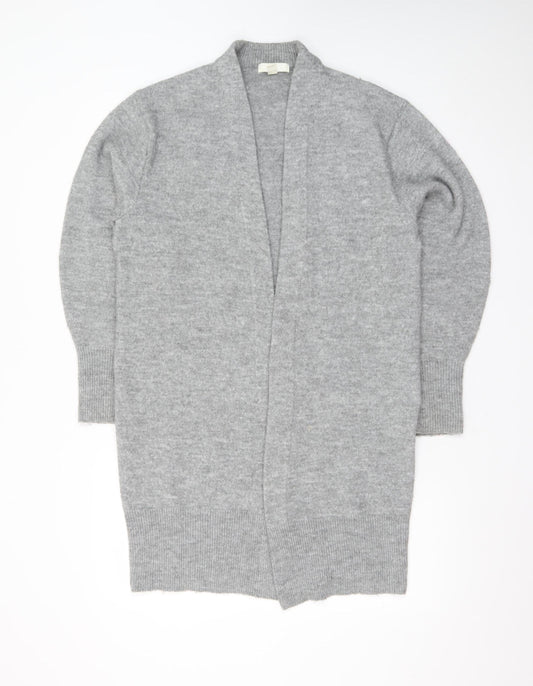 H&M Women Grey Long Sleeve Open Knit Cardigan XS