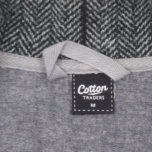 Cotton Traders Men's Grey Wool Herringbone Blazer Jacket M