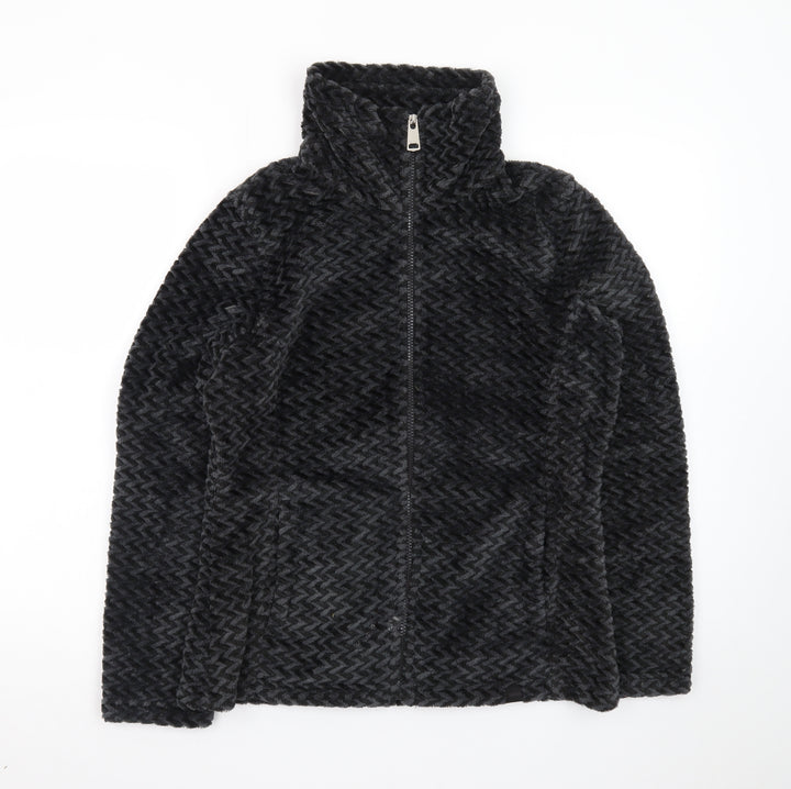 Regatta Womens Black Fleece Jacket Size 10 Lightweight Zip Up