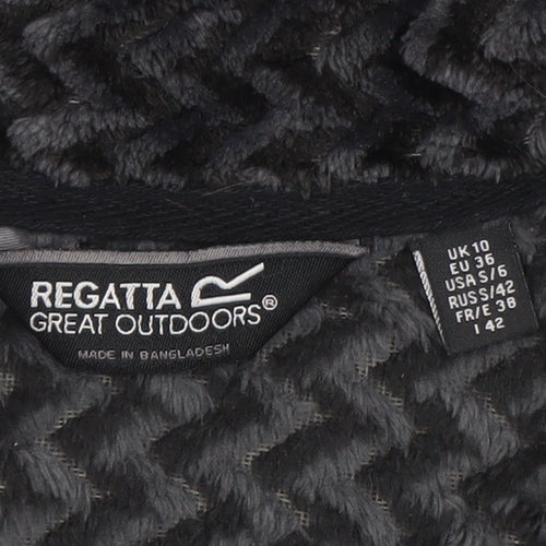 Regatta Womens Black Fleece Jacket Size 10 Lightweight Zip Up