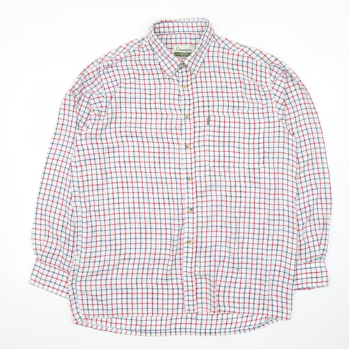 Champion Men's Multicoloured Check Classic Fit Button-Up Shirt L