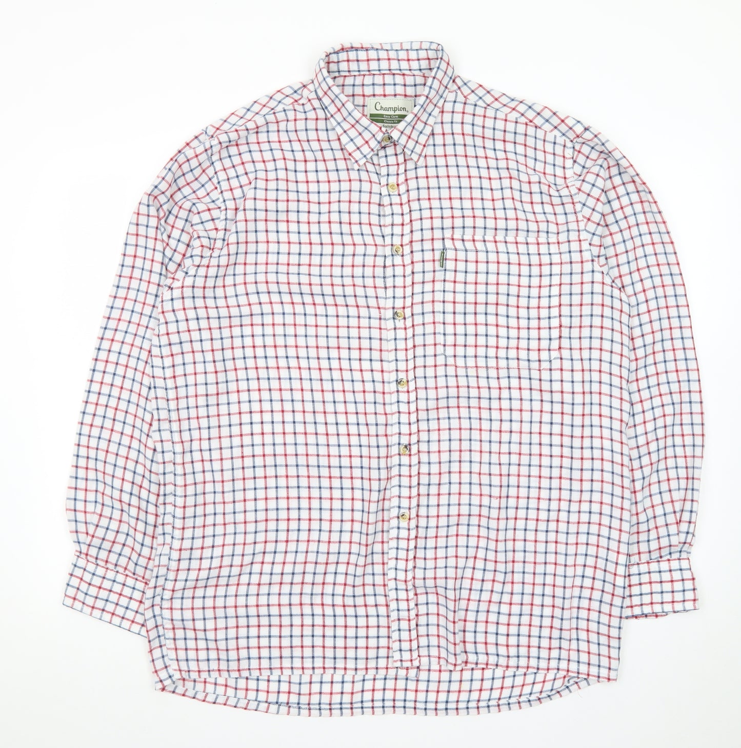 Champion Men's Multicoloured Check Classic Fit Button-Up Shirt L