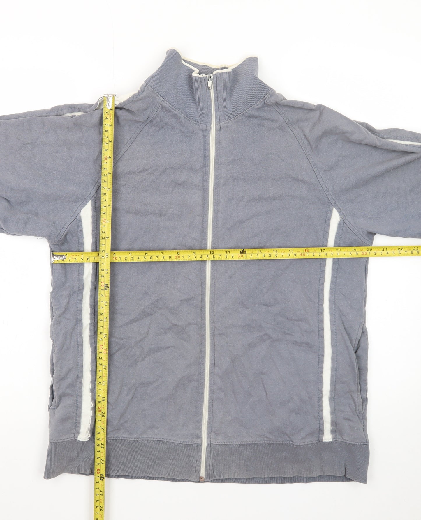 Petroleum Forward Men's Grey Full Zip Cotton Jacket Size M