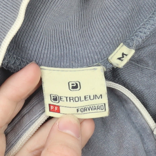 Petroleum Forward Men's Grey Full Zip Cotton Jacket Size M