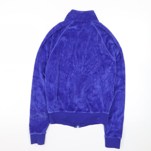Marks and Spencer Women Blue Velour Zip Jacket UK 8