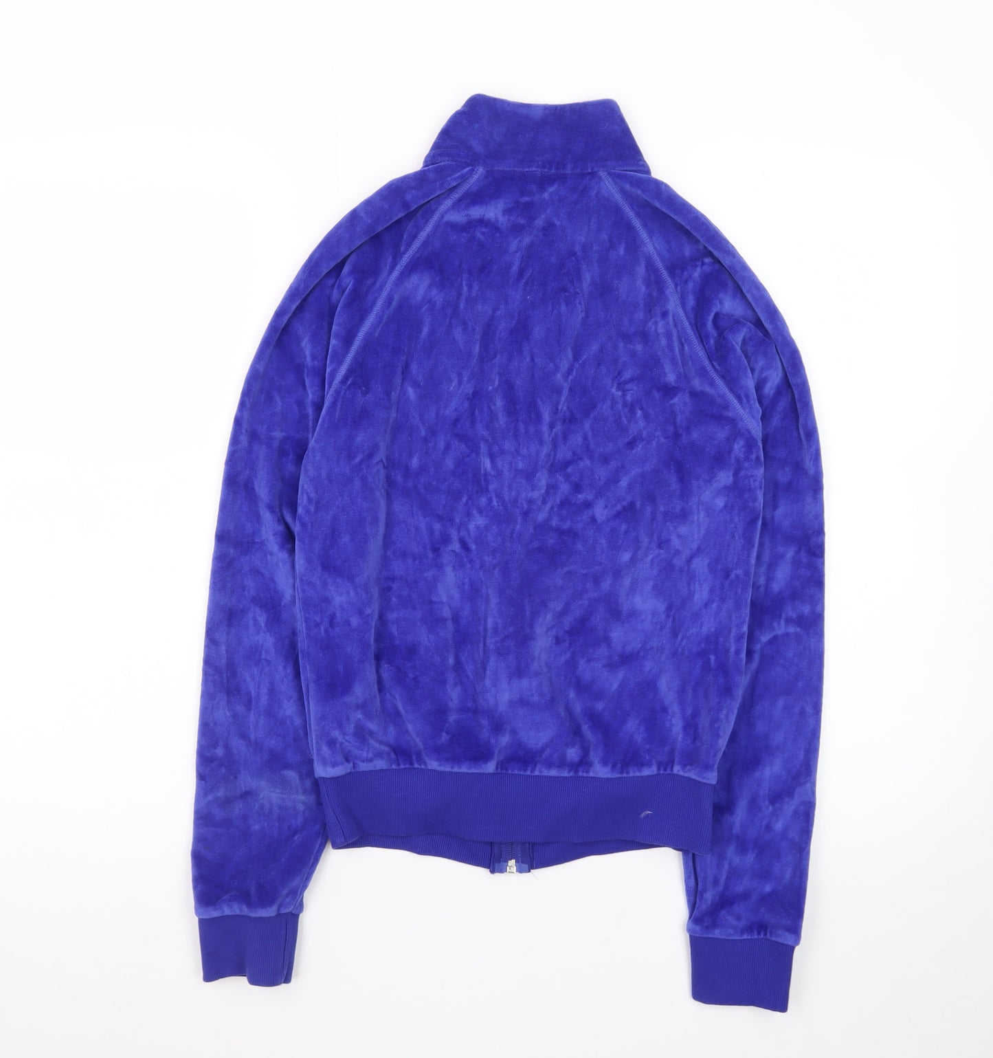 Marks and Spencer Women Blue Velour Zip Jacket UK 8