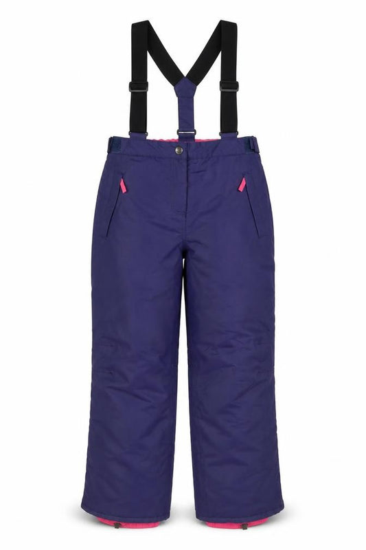 Front view of Johnnie B Teens Blue Waterproof Lined Snow Pants 15-16Y Adjustable
