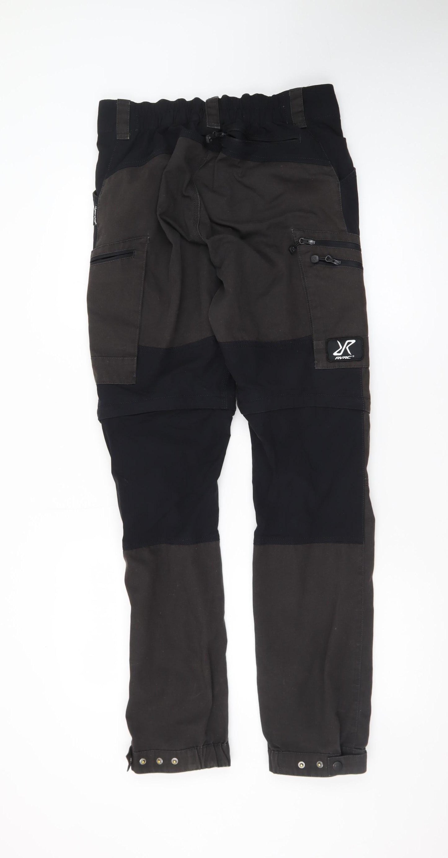 RevolutionRace Men’s Black Cargo Convertible Trousers Size S GPX Zip-Off