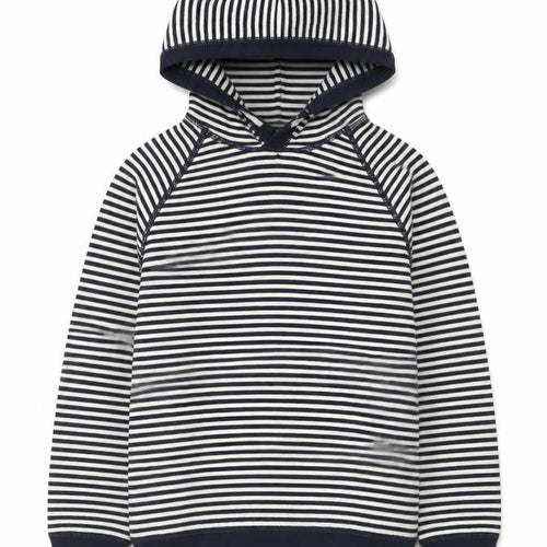 L.O.G.G by H&M Teens Navy & White Striped Cotton Hoodie Size 8-10 Years