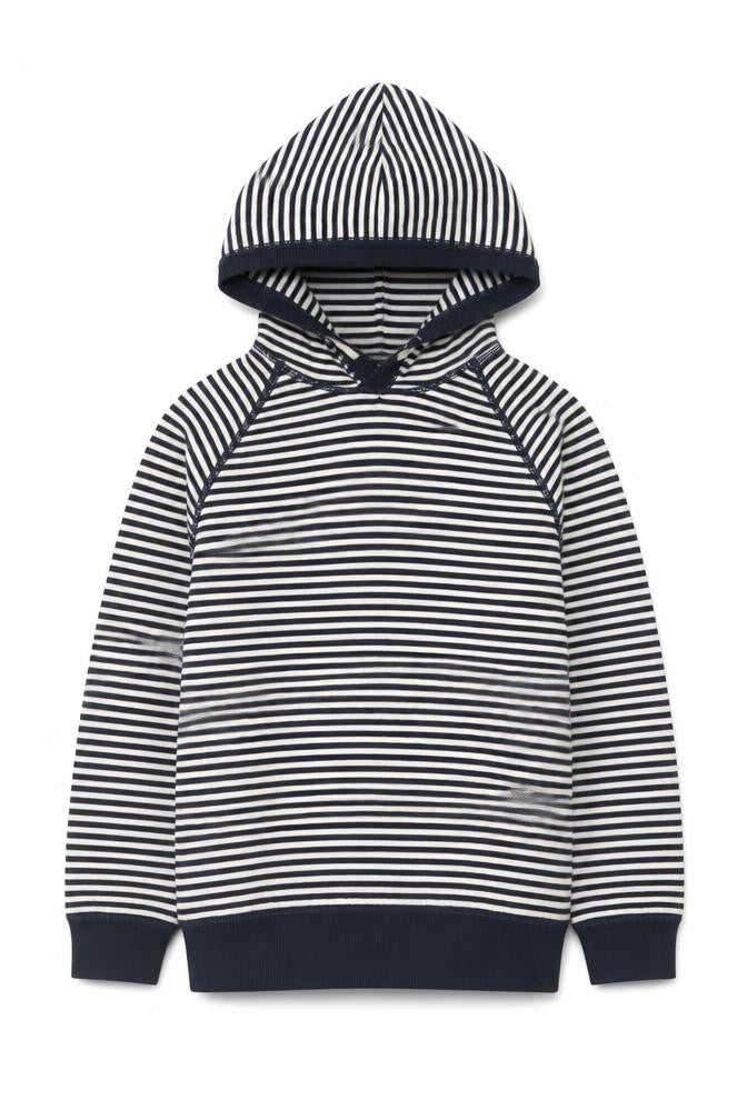 L.O.G.G by H&M Teens Navy & White Striped Cotton Hoodie Size 8-10 Years