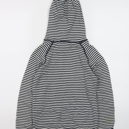 L.O.G.G by H&M Teens Navy & White Striped Cotton Hoodie Size 8-10 Years