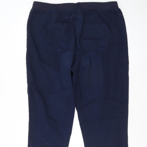 Cotton Traders Womens Blue Size 16 Capri Twill Trousers