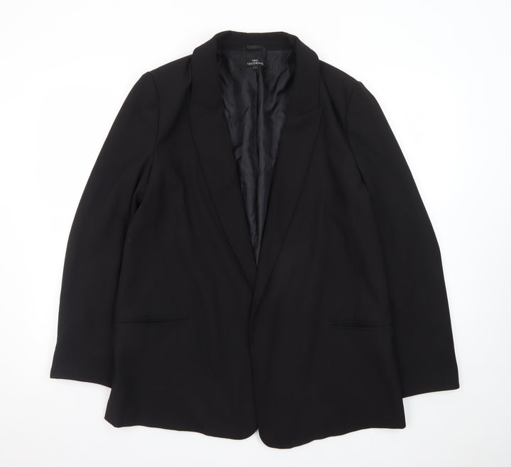 Next Women Black Tailored Single-Breasted Blazer UK 16