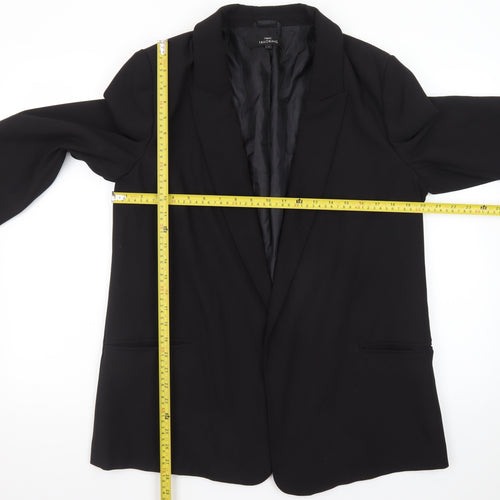 Next Women Black Tailored Single-Breasted Blazer UK 16