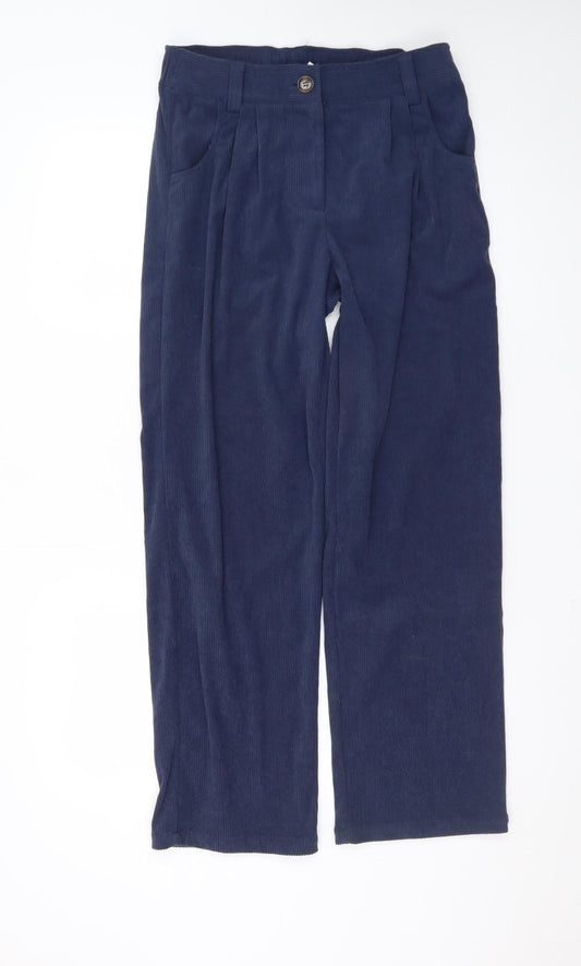 Halara Women's Blue Corduroy Trousers Size S Regular Fit
