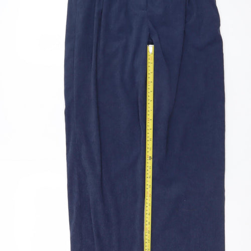 Halara Women's Blue Corduroy Trousers Size S Regular Fit