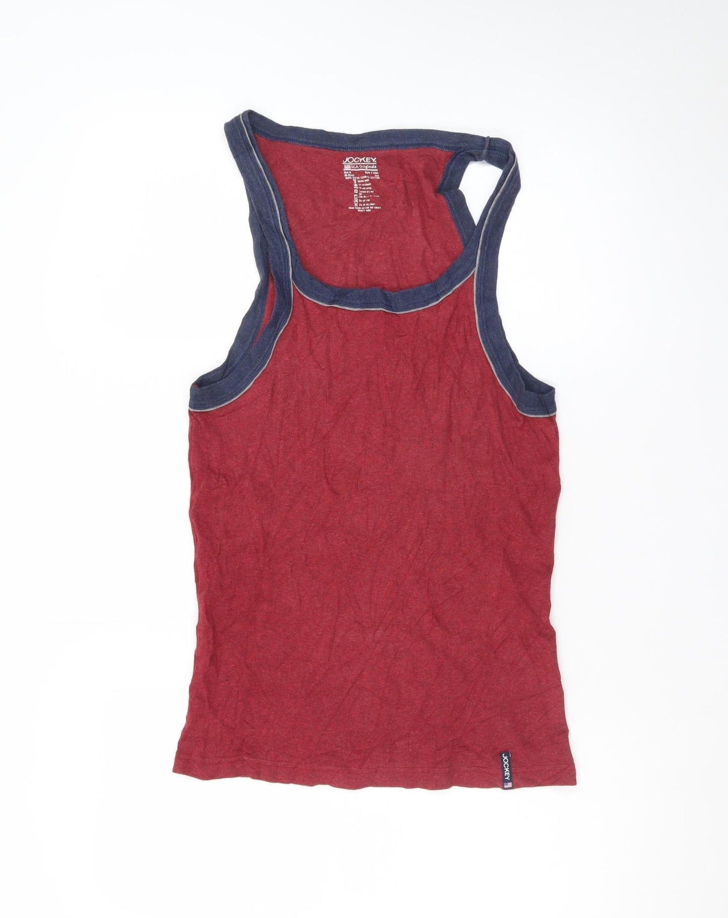 Jockey Men's Red USA Originals Sleeveless Cotton Vest M