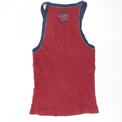 Jockey Men's Red USA Originals Sleeveless Cotton Vest M