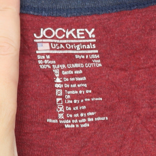 Jockey Men's Red USA Originals Sleeveless Cotton Vest M