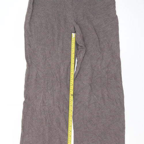 Marks and Spencer Women’s Brown Jersey Wide-Leg Trousers Size 12