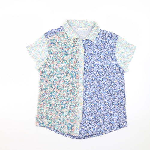 Women'secret Women's Multicoloured Floral Cotton Button-Up Shirt S