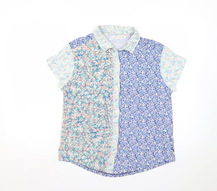 Women'secret Women's Multicoloured Floral Cotton Button-Up Shirt S