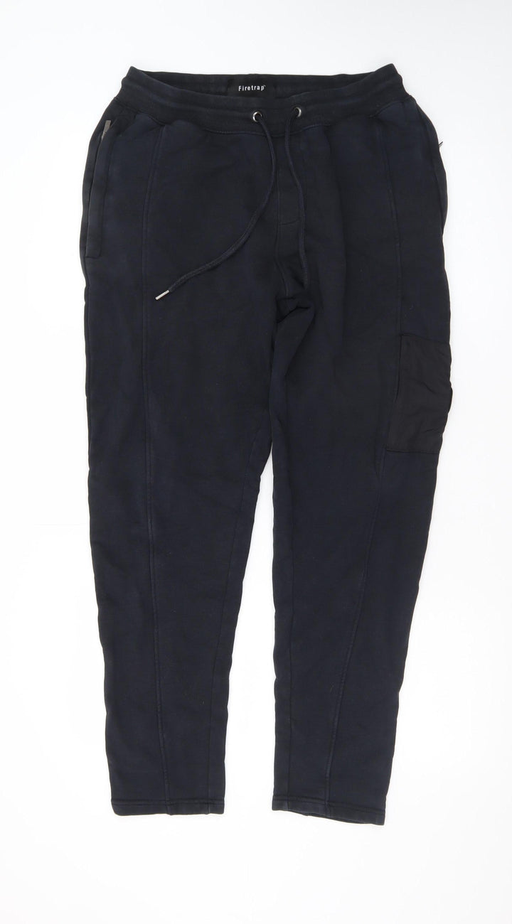 Firetrap Men's Black Jogger Cargo Trousers M Regular Fit