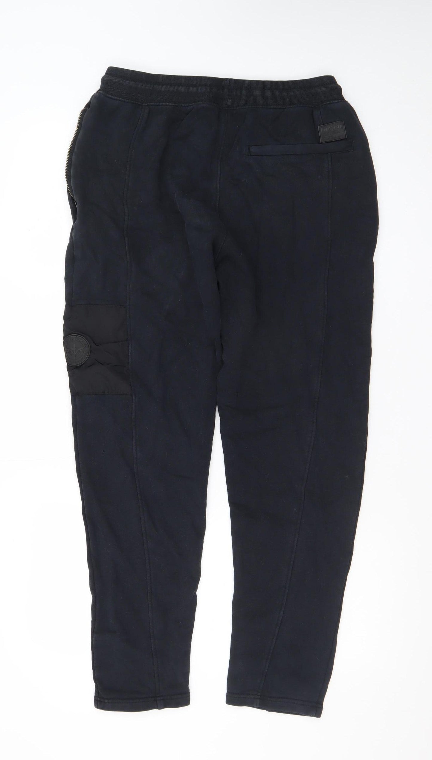 Firetrap Men's Black Jogger Cargo Trousers M Regular Fit