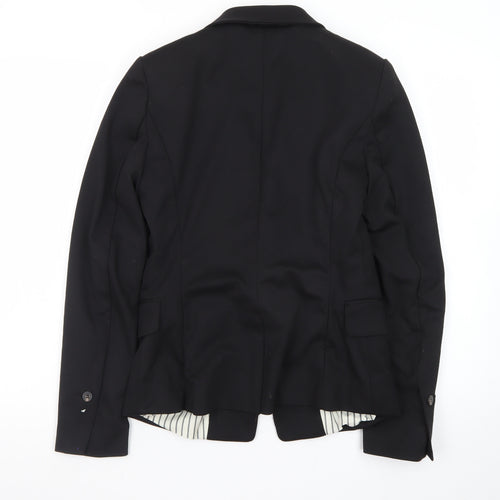 H&M Women's Black Size 8 Slim Fit Blazer Jacket