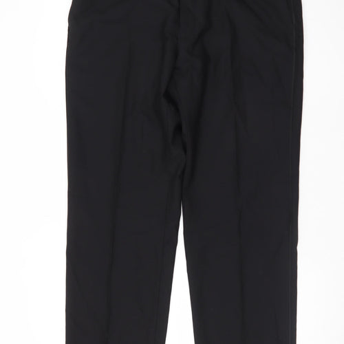 Marks and Spencer Men's Black Wool Dress Pants Size L Regular Fit