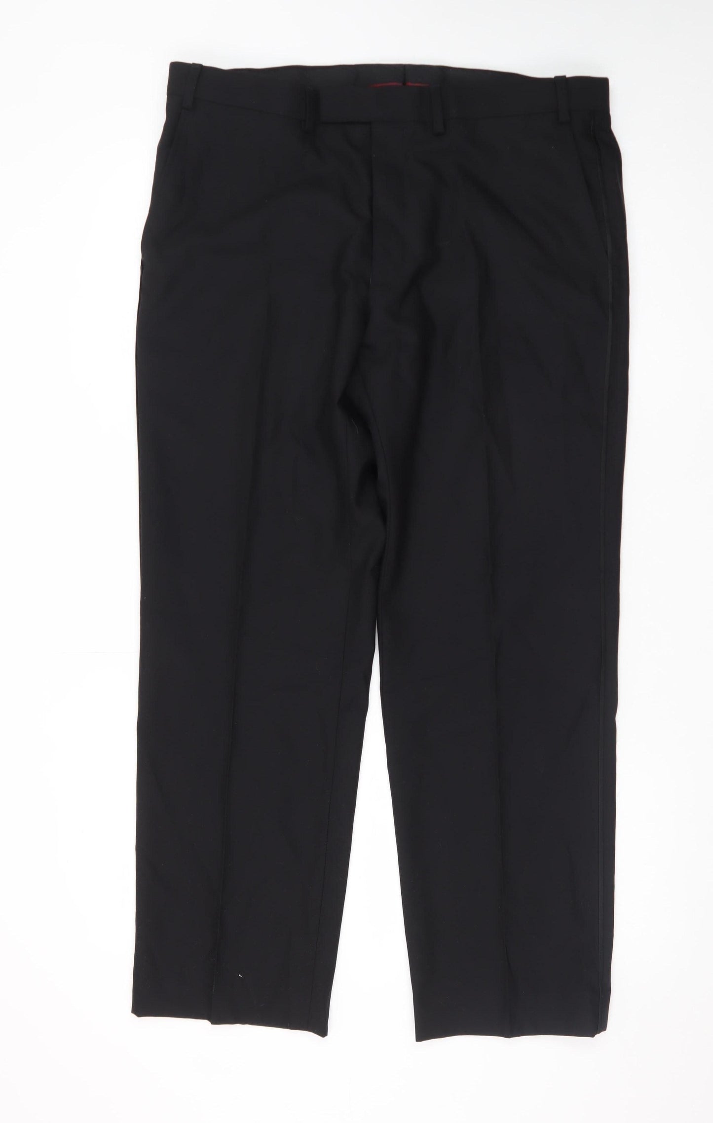 Marks and Spencer Men's Black Wool Dress Pants Size L Regular Fit