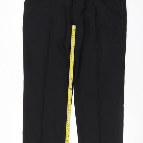 Marks and Spencer Men's Black Wool Dress Pants Size L Regular Fit