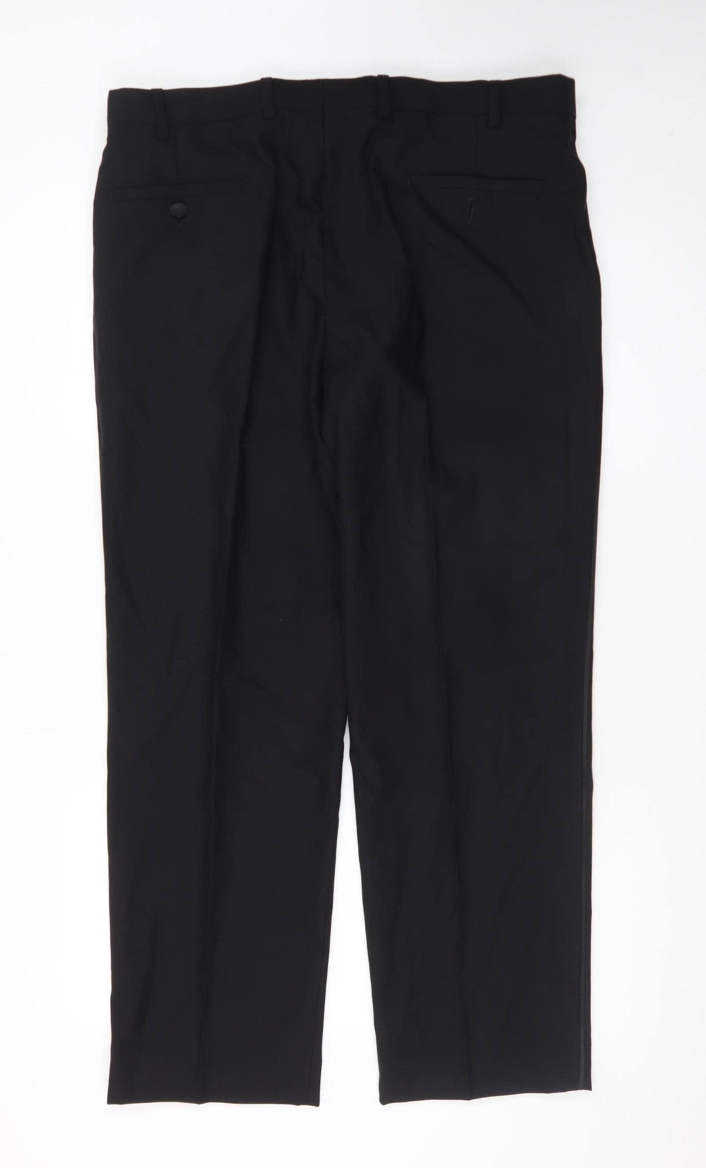 Marks and Spencer Men's Black Wool Dress Pants Size L Regular Fit