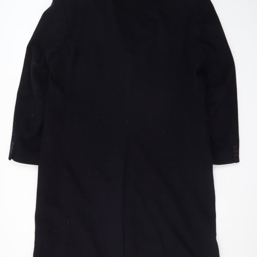 Marks and Spencer Men’s Navy Wool Overcoat Size 44 Classic Long