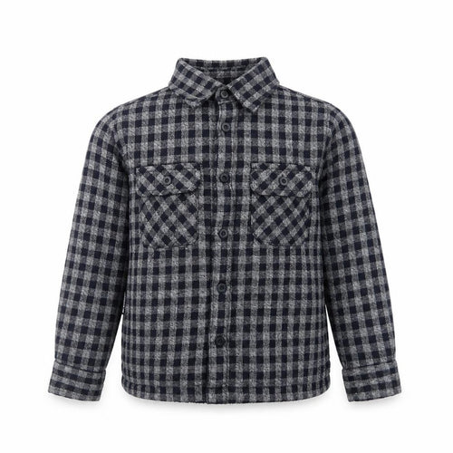 Trespass Boys Blue Checked Flannel Shirt Jacket 5-6 Years Lined Winter