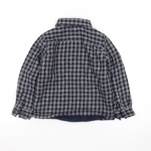 Trespass Boys Blue Checked Flannel Shirt Jacket 5-6 Years Lined Winter