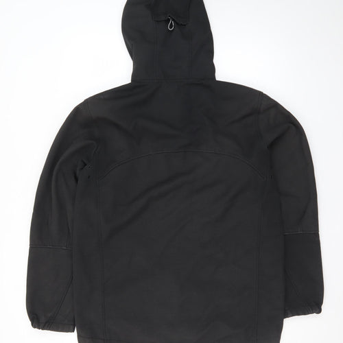 Bench Mens Black Softshell Hooded Jacket Medium Windproof