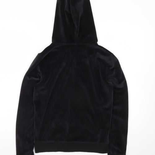 Victoria’s Secret PINK Women's Black Velour Full Zip Hoodie XS