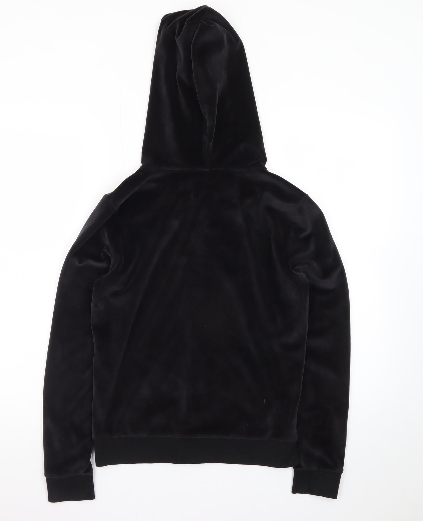 Victoria’s Secret PINK Women's Black Velour Full Zip Hoodie XS