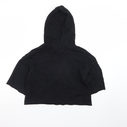 H&M Divided Womens Black XS Cropped Pullover Hoodie New York City Graphic