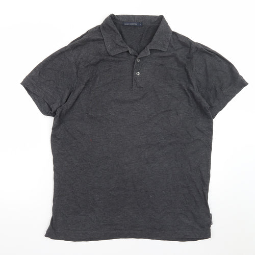 French Connection Men's Grey Cotton Polo Shirt Size L