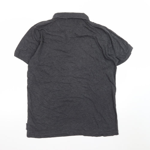 French Connection Men's Grey Cotton Polo Shirt Size L
