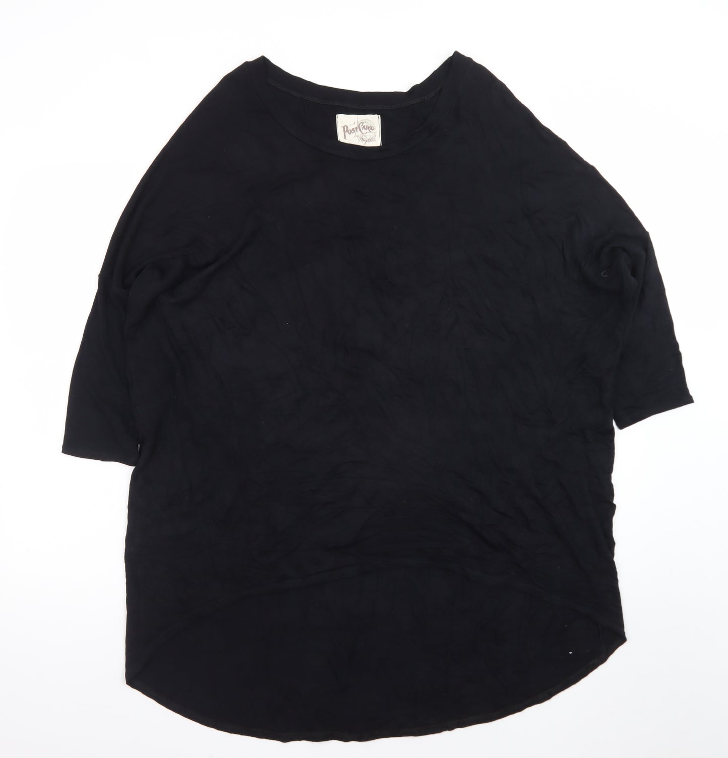 A Postcard From Brighton Women’s Black Relaxed Jersey T-Shirt Size 12