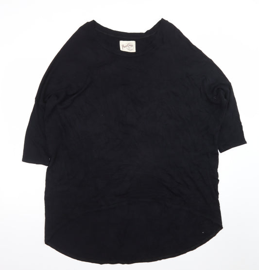 A Postcard From Brighton Women’s Black Relaxed Jersey T-Shirt Size 12